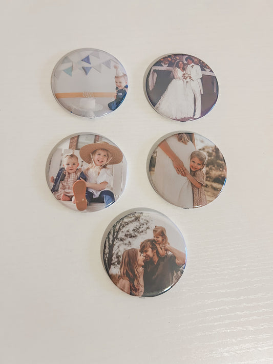 2.25" Circular Custom Photo Magnets
