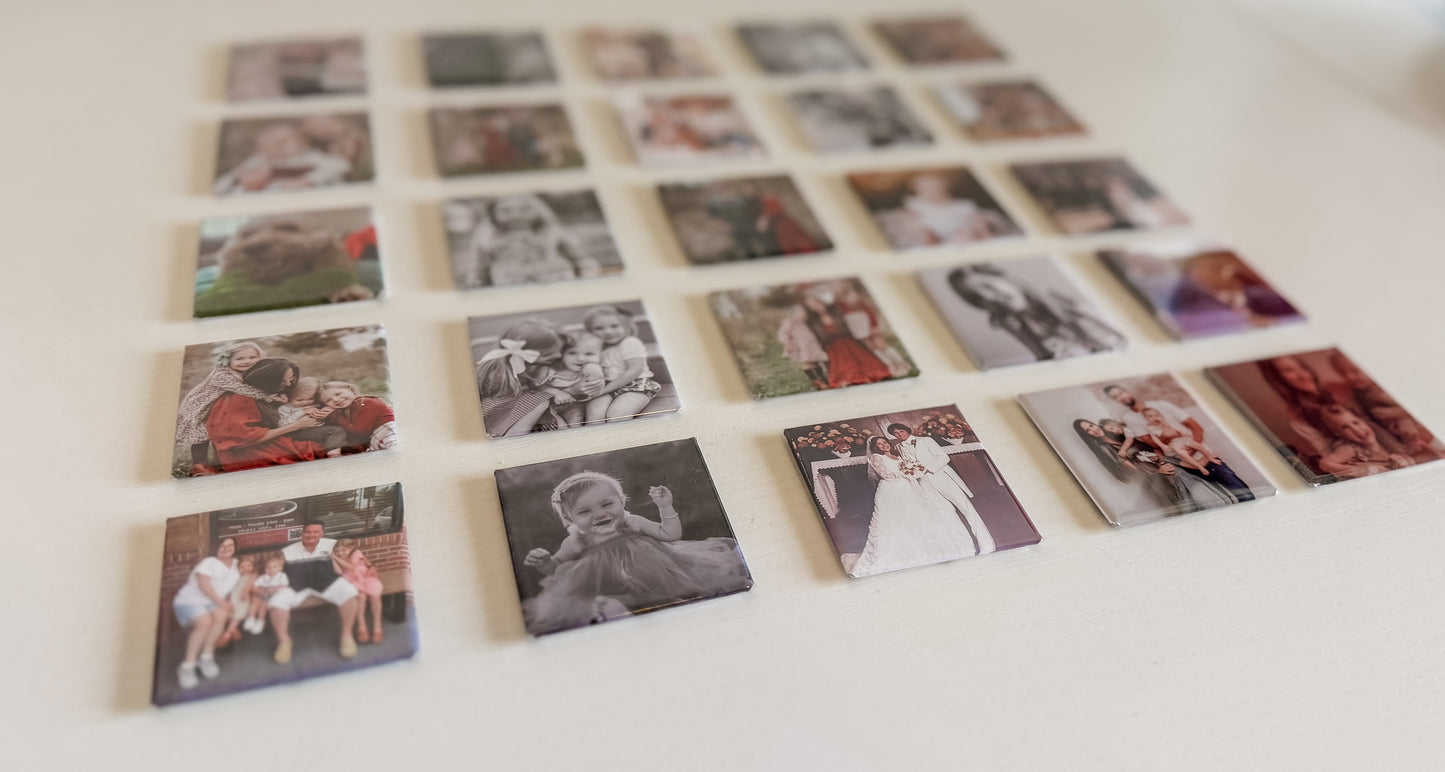 2" x 2" Custom Square Photo Magnets